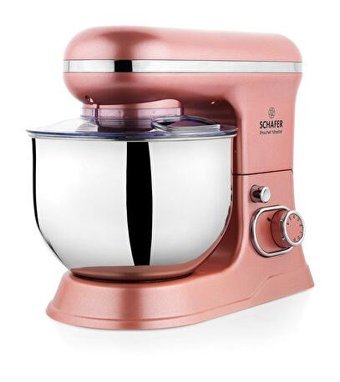 Schafer Prochef Master 1500 W Hamur Yoğurma Çırpıcı Turbo Fonksiyonu Rose Gold Standlı Mikser