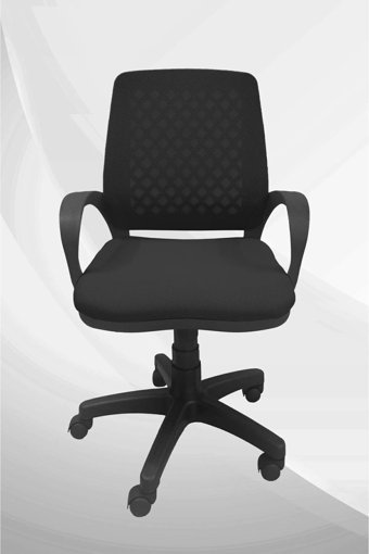 Fabrika Lofis Kolçaklı Dönerli Siyah Çalışma Sandalyesi