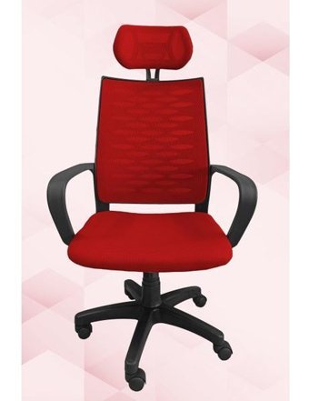 Obc Ofis Büro Concept Asos Başlıklı Kolçaklı Dönerli Kırmızı Çalışma Sandalyesi