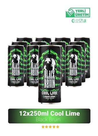 Black Bruin Cool Lime Enerji İçeceği 12x250 ml