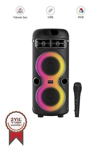 Torima D41 5 W Işıklı Taşınabilir Siyah Bluetooth Kulaklık