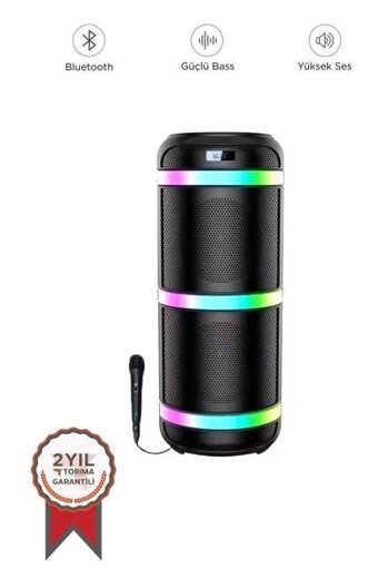 Torima Cs-6600 30 W Işıklı Taşınabilir Siyah Bluetooth Kulaklık