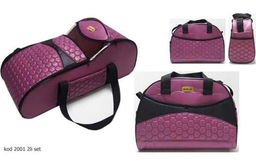 Minik Life Lüx 12 kg Kapasiteli Taşıma Askılı Portbebe+Bakım Çantası Mor