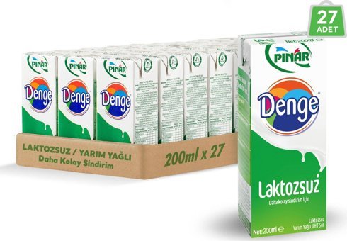 Pınar Denge Laktozsuz Pastörize Süt 27x200 ml