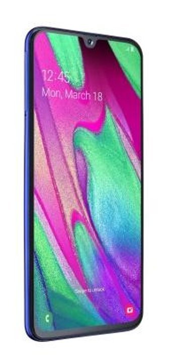 Samsung Galaxy A40 64 GB Hafıza 4 GB Ram 5.9 inç 16 MP Çift Hatlı Super AMOLED Ekran Android Akıllı Cep Telefonu Mavi