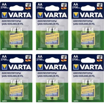 Varta 5706 1.2 V 2700 mAh Ni-Mh AA / Kalem Şarjlı Pil 12'li