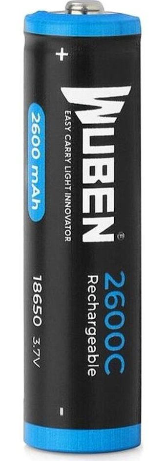 Wuben 18650 3.7 V 2600 mAh Lityum AA / Kalem Şarjlı Pil