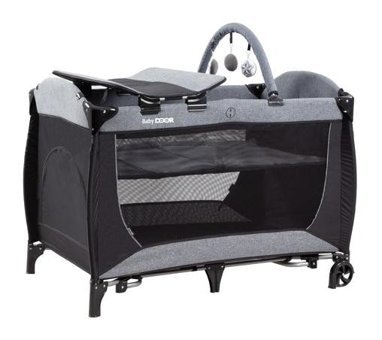 Babydoor 2051 Sleepy Alüminyum 25 kg Kapasiteli Ayarlanabilir Katlanabilir 70x110 cm Park Yatak Gri