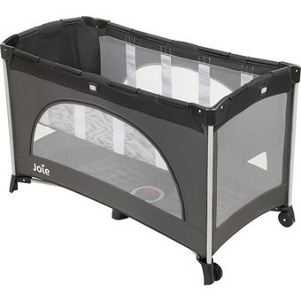 Joie Allura 15 kg Kapasiteli Ayarlanabilir Katlanabilir 60x120 cm Park Yatak Gri-Siyah