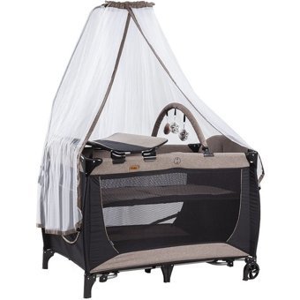 Acr Ciciko C-1030 Velar Alüminyum 25 kg Kapasiteli Ayarlanabilir Katlanabilir 70x110 cm Park Yatak Kahverengi