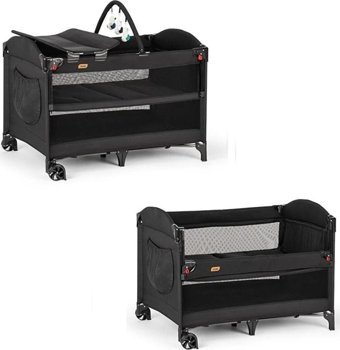 Ciciko C-1050 Optima Demir 25 kg Kapasiteli Ayarlanabilir Katlanabilir 70x110 cm Anne Yanı Park Yatak Siyah