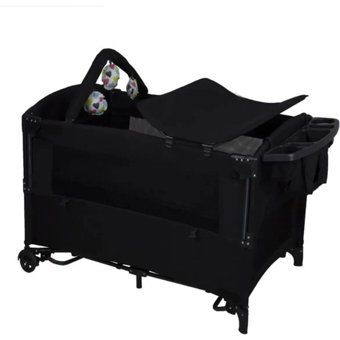 Cookie Baby Elite 15 kg Kapasiteli Ayarlanabilir Katlanabilir 70x110 cm Anne Yanı Park Yatak Siyah