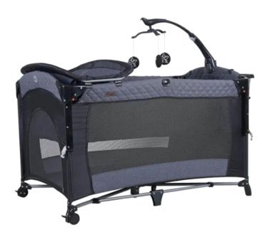 Prego Miami Alüminyum 20 kg Kapasiteli Ayarlanabilir Katlanabilir 70x120 cm Anne Yanı Park Yatak Füme