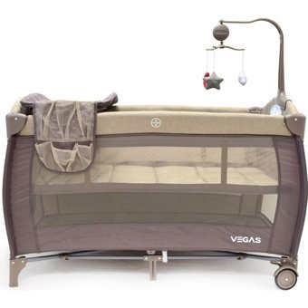Sunny Baby Vegas 9162 Alüminyum 25 kg Kapasiteli Ayarlanabilir Katlanabilir 70x120 cm Park Yatak Bej