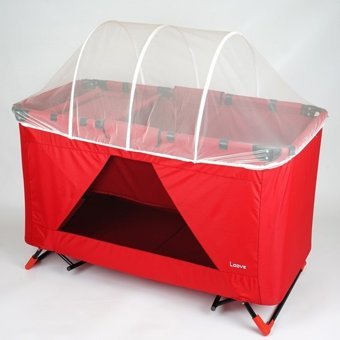 Loove Bebe Demir 30 kg Kapasiteli Ayarlanabilir Katlanabilir 70x110 cm Park Yatak Kırmızı