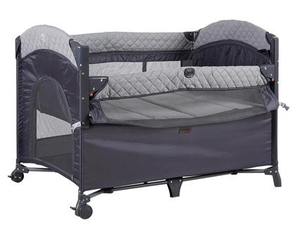 Prego Miami Basic Alüminyum 25 kg Kapasiteli Ayarlanabilir Katlanabilir 70x110 cm Anne Yanı Park Yatak Gri