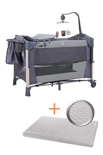 Prego Ahşap 25 kg Kapasiteli Ayarlanabilir Katlanabilir 70x110 cm Anne Yanı Park Yatak