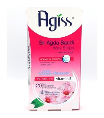 Agiss Natural Cherry Blossom Normal Ciltler 24 Adet Tüm Vücut Ağda Bandı