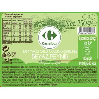 Carrefour Otlu İnek Peyniri 250 gr