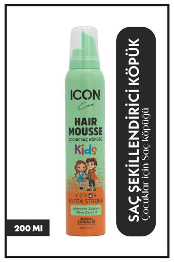 Icon Care Kids Extra Strong 4 Normal Saçlar İçin Şekillendirici Saç Köpüğü 200 ml