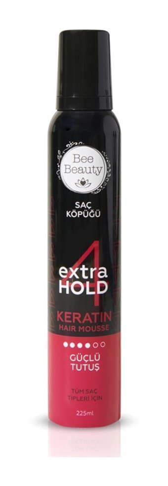 Bee Beauty Extra Hold 4 Keratin Tüm Saçlar İçin Şekillendirici Saç Köpüğü 225 ml