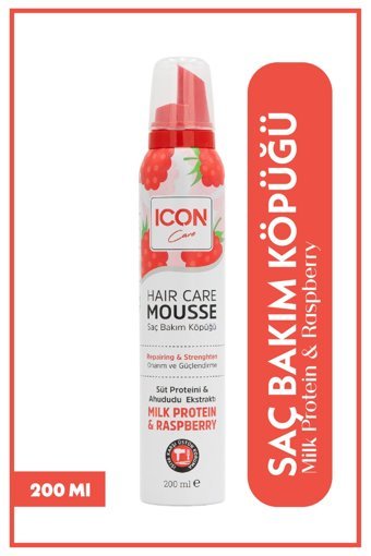 Icon Care Repairing & Strenghten Milk Protein & Raspberry Normal Saçlar İçin Şekillendirici Saç Köpüğü 200 ml
