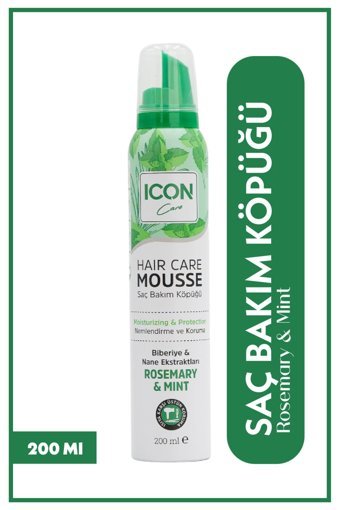 Icon Care Moisturizing & Protection Rosemary & Mint Normal Saçlar İçin Şekillendirici Saç Köpüğü 200 ml