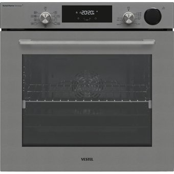 Vestel AF-8785 A Enerji Sınıfı Analog Modern Elektrikli Tam Boy Ankastre Fırın Gri