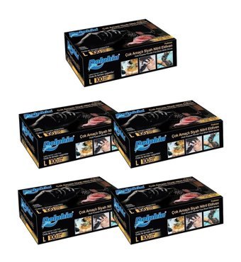 Dolphin Siyah Large Çok Amaçlı Temizlik Eldiveni 5x100 Adet