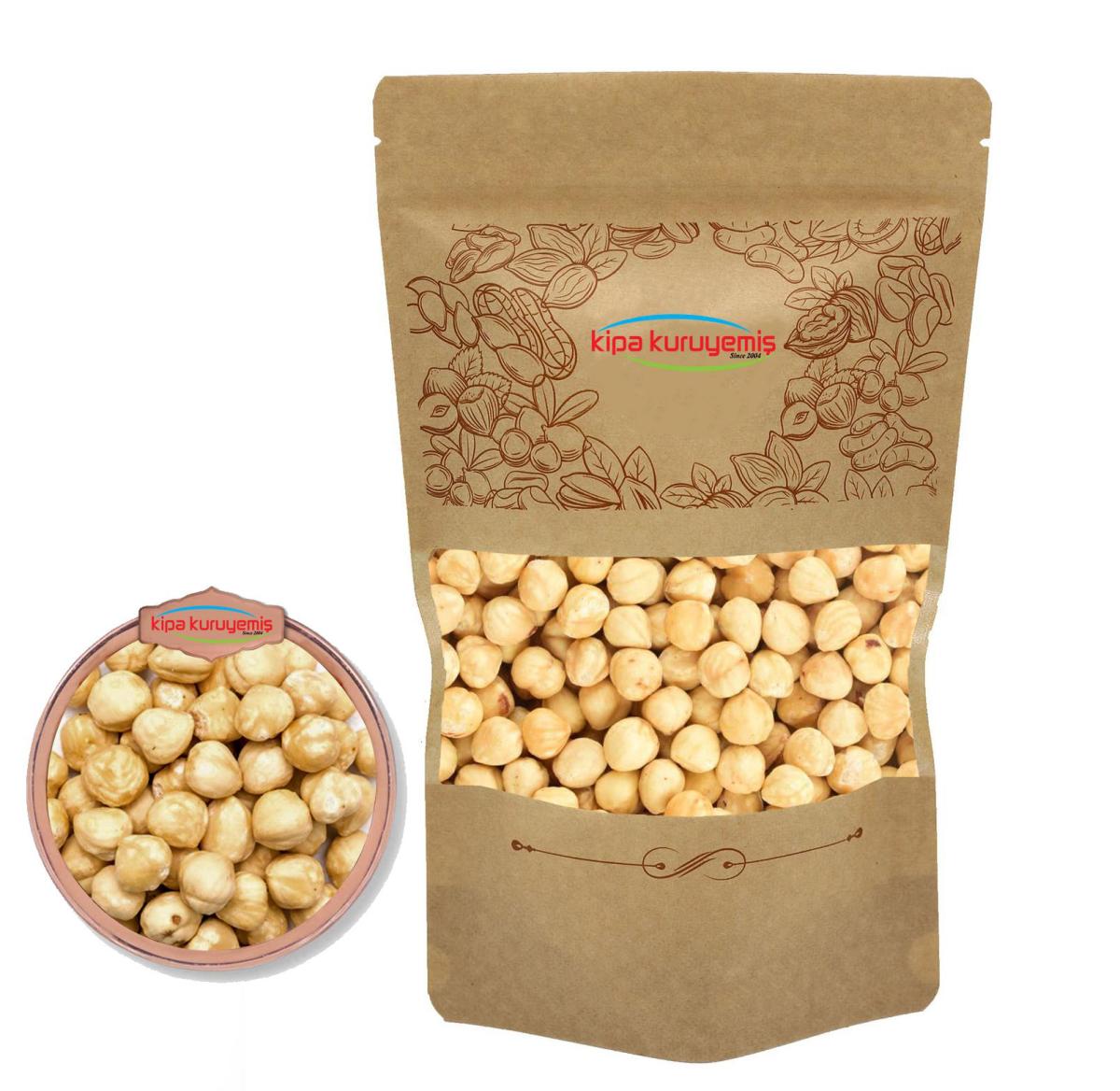 Kipa Kavrulmuş Tuzsuz Organik Tane İçi Fındık 1 kg