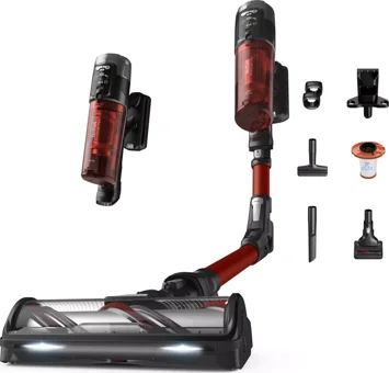 Tefal Ty9A73 X-Force Flex 22 V Hepa Filtreli Işıklı Kuru Dikey Sarjlı Süpürge Gri-Kırmızı