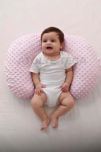 Tega Sırt Destekli Yıkanabilir Pembe Emzirme Yastığı