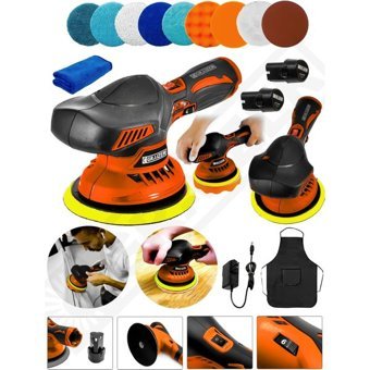Graizer 6000 devir/dk 150 mm Kablosuz Pasta Cila Çift Akülü Şarjlı Polisaj Makinesi