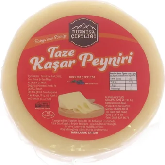 Dupnisa Çiftliği Taze Kaşar Peyniri 400 gr