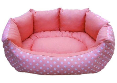 Bronza Pearl Yıkanabilir Tek Fonksiyonlu 45x55 cm Simit Kedi Yatağı Pembe