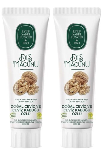 Eyüp Sabri Tuncer Cevizli Organik Florürsüz Tüm Yaşlar Diş Macunu 2x90 ml