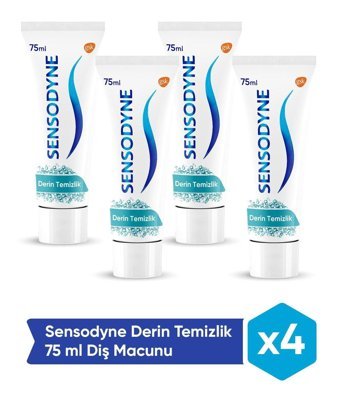 Sensodyne Derin Temizlik Naneli Florürlü Tüm Yaşlar Diş Macunu 4x75 ml