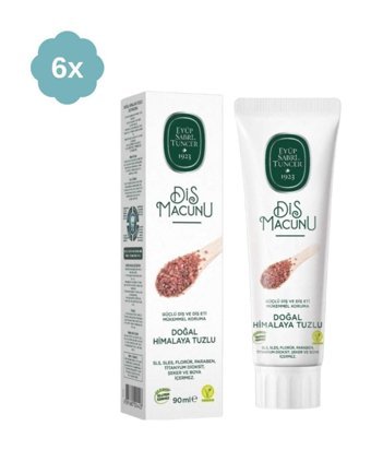 Eyüp Sabri Tuncer Himalaya Tuzlu Organik Florürsüz Tüm Yaşlar Diş Macunu 6x90 ml