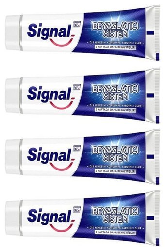 Signal Beyazlatıcı Sistem Naneli Florürlü Tüm Yaşlar Diş Macunu 4x50 ml
