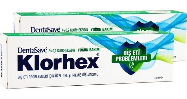 Dentasave Klorhex Yoğun Bakım-Diş Eti Problemleri Tüm Yaşlar Diş Macunu 2x75 ml