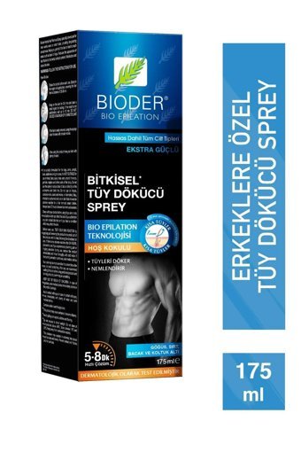 Bioder 2'li Set Hassas-Tüm Ciltler İçin Tüm Vücut Erkek Tüy Dökücü Sprey 2 x 175 ml