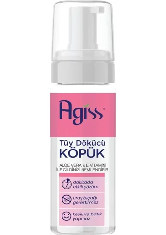 Agiss Köpük Tüm Ciltler İçin Tüm Vücut Kadın Tüy Dökücü Sprey 150 ml