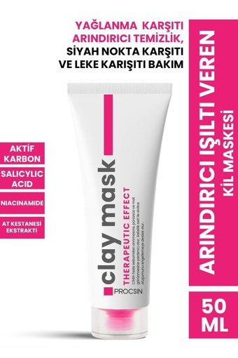Procsin Clay Mask Killi Nemlendirici Krem Yüz Maskesi