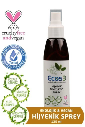 Ecos3 Hijyenik Sprey Mutfak ve Banyo Temizleyici 125 ml