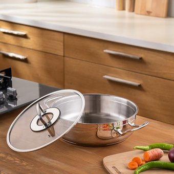 Emsan Elite İndüksiyon Çelik 22 cm Basık Karnıyarık Tencere