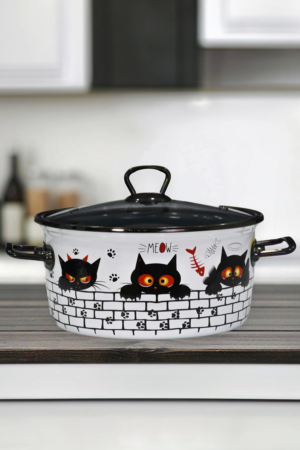 PR Home Cat Emaye 22 cm Derin Tencere