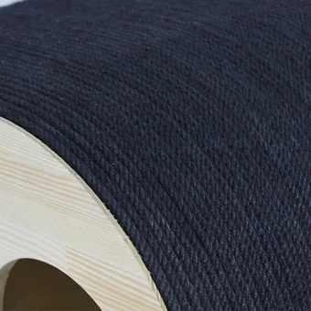 Lotus Furniture Pet Series Torino Dikdörtgen Tırmalamalı Tek Katlı İç Mekan Masif Pan Kedi Evi Naturel-Siyah