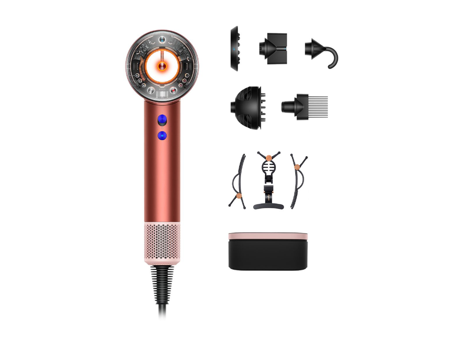 Dyson Özel Seri Supersonic Nural Vigolu İyonlu 1600 W Saç Şekillendirici ve Kurutma Makinesi Seti Strawberry Bronze