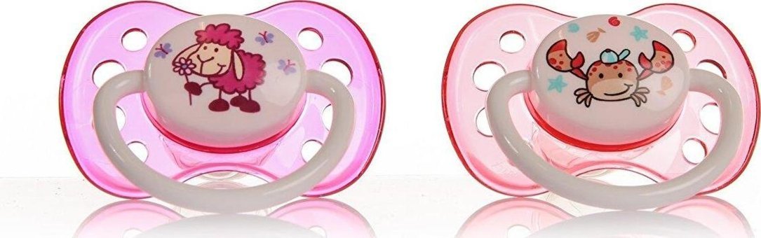 Baby Plus 2'li 5-18 Ay Delikli Ortodontik Kiraz Uçlu Silikon Emzik Pembe