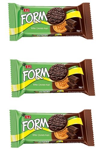 Eti Form Bitter Çikolatalı Bisküvi 3x50 gr